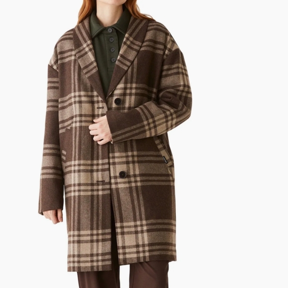 Frank and Oak wool-blend cocoon coat - Picture 9 of 11